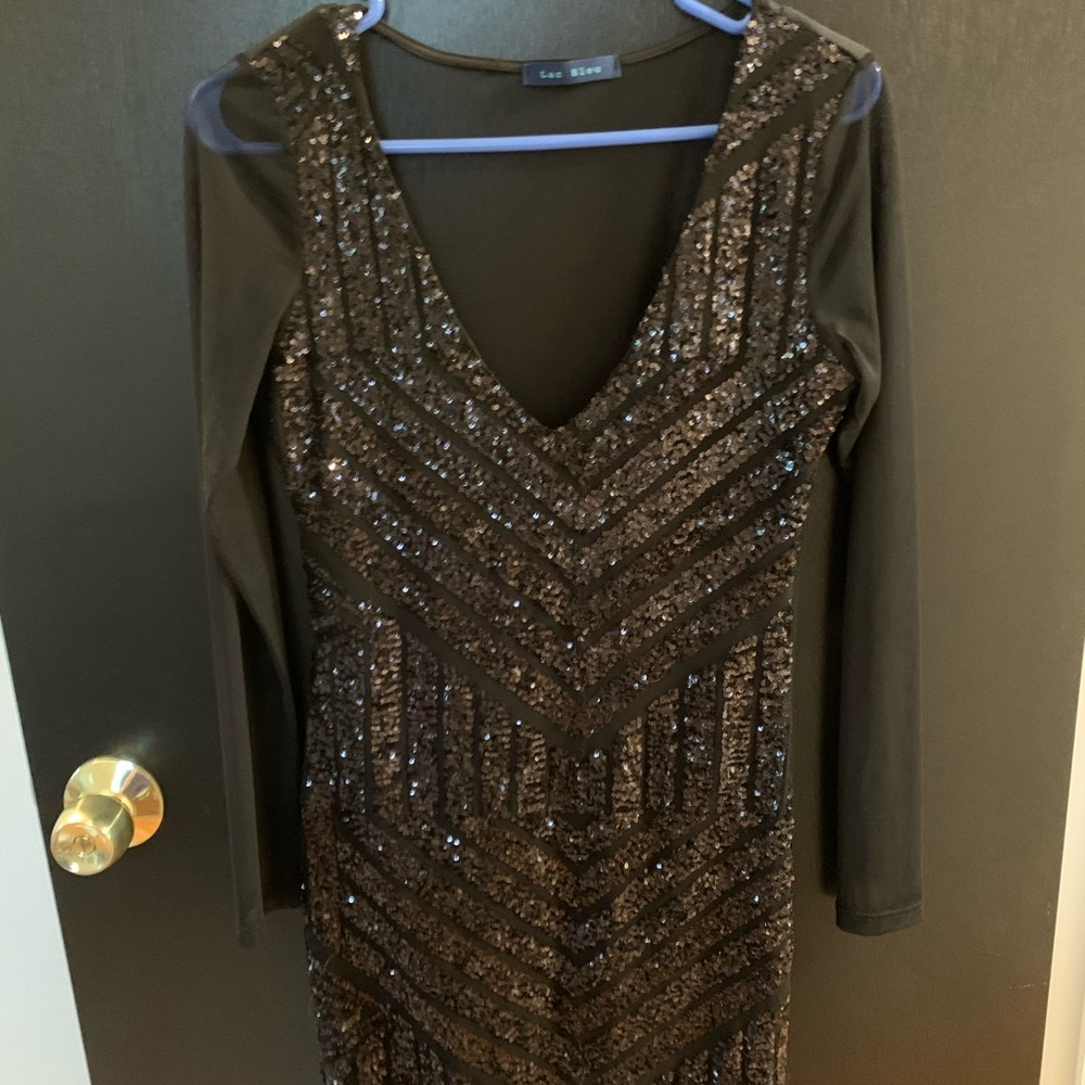 Black sequin dress